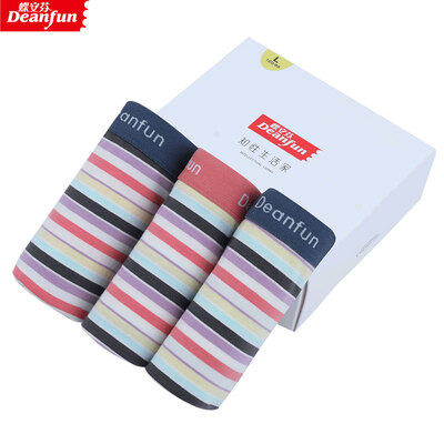 

Butterfly Ann Fen underwear high waist stripe pattern modal cotton seamless womens boxer pants 3 shorts gift box BM code