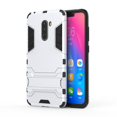 

Fecoprior TPU PC Case For Xiaomi Mi Pocophone F1 Poco Phone Back Cover Stand Armor Shield Celulars Fundas Coque
