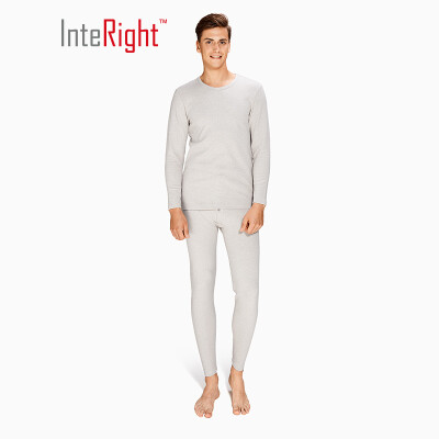 

INTERIGHT thermal underwear female velvet stretch cotton medium thick warm suit female khaki L
