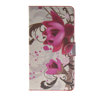 

MOONCASE Flower style Leather Side Flip Wallet Card Slot Stand Pouch ЧЕХОЛ ДЛЯ Samsung Galaxy Mega 2 G750F