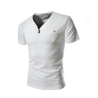 

Zogaa New Men's T-shirt V Callar Casual Short Sleeve