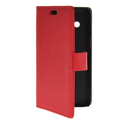 

MOONCASE Slim Leather Flip Wallet Card Pouch with Kickstand Shell Back ЧЕХОЛ ДЛЯ Samsung Galaxy Core 4G G3518 Red
