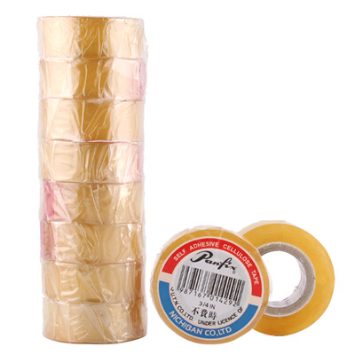 

NICHIBAN Japan imported Miqibang panfix423 plant environmental protection transparent tape 8 volumes 19mm 22 meters office stationery sealing