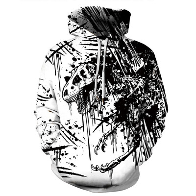 

QYDM-327 Mens Hoodie 3D Printed Women Pullover Sweater