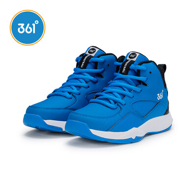 

361° 361 degrees childrens shoes boys basketball shoes 2018 winter new childrens sports shoes youth student shoes N71841103 authoritarian blue carbon black 38