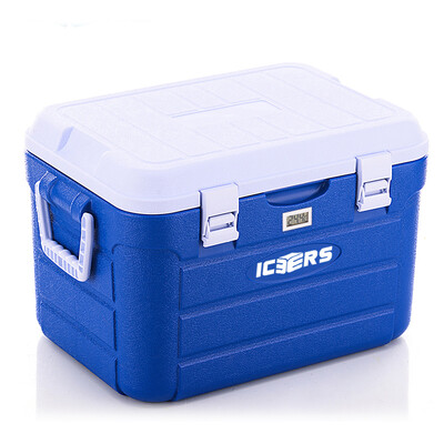 

ICERS Essens PU incubator medicine insulin medical refrigerator fresh box 30 liters with strap thermometer display blue white