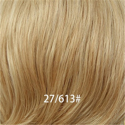 

BLONDE UNICORN Extra Short 8 Inch Hair Brown Wigs Fluffy Texture with Side Fringe for White Women Human HairSynthetic Blend Wigs