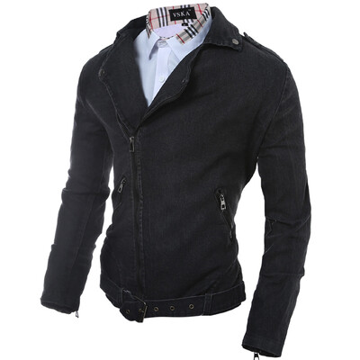 

Zogaa New Mens Jacket Fashion Jeans Slim Short