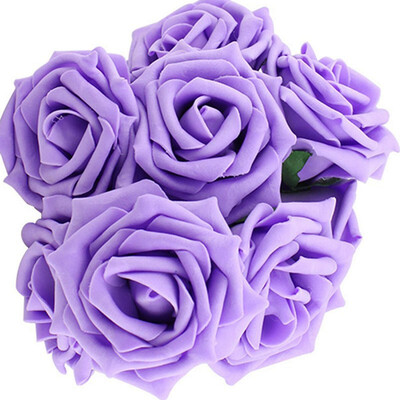 

NicerDicer 5PCS CHAMPAGNE Rose Flowers Head Party Wedding Bridal Bouquet Decoration