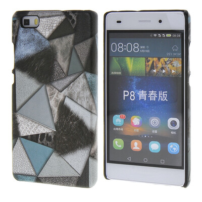 

MOONCASE Personality style Hard Rubber Shell Back чехол для Cover Huawei Ascend P8 Lite грей