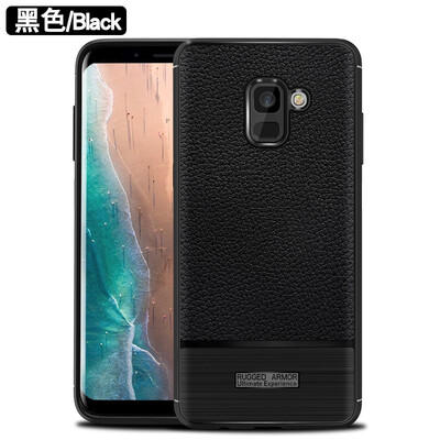 

Fivice Samsung Galaxy A8 plus 2018 case luxury silicone anti-fall lychee phone case