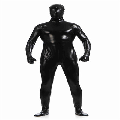 

Gesikai Men Shiny Metallic Full Bodysuits Zentai Suit Adults Unisex Catsuit Fancy Halloween Costumes