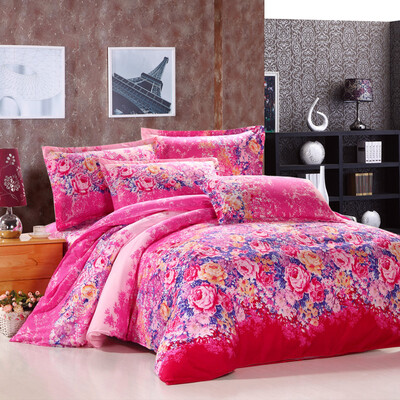 

Classic Well Designed Printed Floral Pattern 4PCS Bedding Set 1*Duvet Cover 1*Bedsheet 2*Pillowcases
