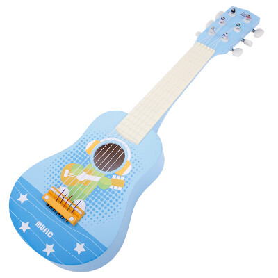 

Trojan wisdom children&39s guitar music training simulation can play puzzle wooden toys blue