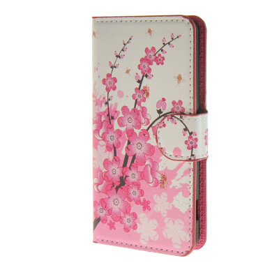 

MOONCASE Plum flower style Leather Side Flip Wallet Card Slot Stand Pouch Case Cover for Sony Xperia Z4 Compact (Mini) a06