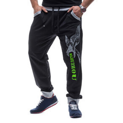 

CT&HF Men Handsome Letter Printed Pants Men Leisure Comfortable Thicken Cotton Trousers Personality Fashion Sports Pants