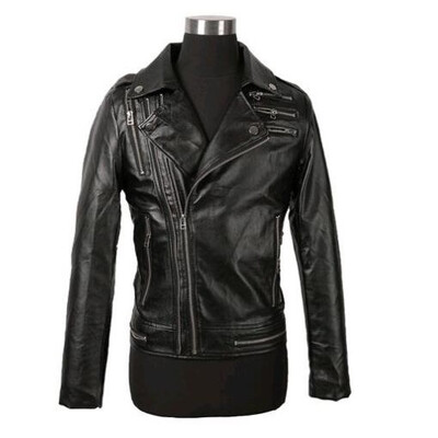 

Zogaa New Men's Leahter Clothing Fashion Casual Zippers
