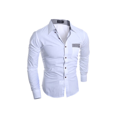 

Zogaa New Men Shirt Color Matching Korean