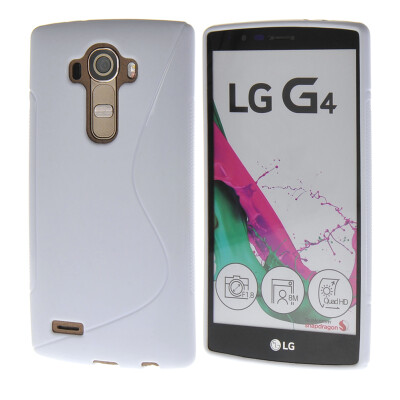 

MOONCASE S - Line Soft Flexible Silicone Gel TPU Skin Shell Back Case Cover for LG G4 White