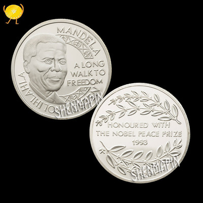 

South African Father" Prime Minister Mandela Commemorative Coins greatest South Africans challenge gold-plated silver coins