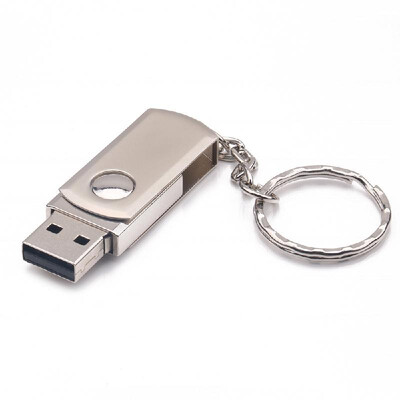 

Metal Rotatable USB Flash Drive Pen Drive USB20 32G 64G Memory Stick U Disk with Flash Card Keychain