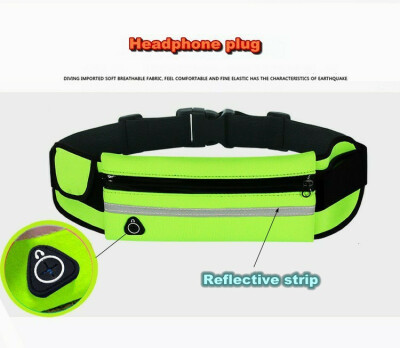 

Running Belt Waterproof Sweat Resistant Runner Waist Pack Bumbag Fitness Adjustable Nylon Lycra Belt Fanny Waist Pack Money Belt