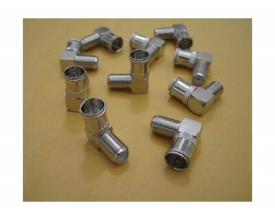 

eightNice 251020 QTY Pack F type Push-On 90 Right Angle Quick Connectors Adapter Coax RG6 RG59