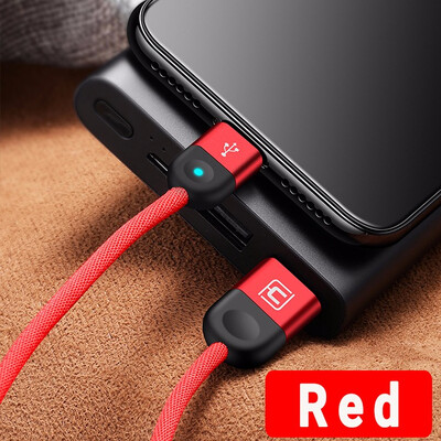 

Cafele USB Micro USB Cable with LED Light Fast Charging Cable Micro USB for Xiaomi Huawei Aluminum Alloy Interface 120cm