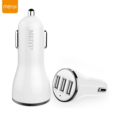 

MEIYI C18 3 USB Output Car Charger 24A maxReal Fast Charge For Iphone 6s 6 plus for Samsung S6 S5 S4 mobile phones tablets