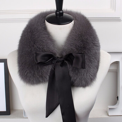 

2018 the new hot selling fox fur collar the natural fox fur collar the real fur collar child the winter fur scarf ribbon