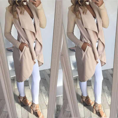 

Autumn Fashion Women Long Sleeve Cardigans Ladies Irregular Solid Color Slim Fit Coats&Jackets Casual Long Outerwear Over Coat