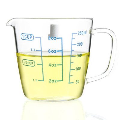 

Jingdong supermarket] a house kiln cup of milk glass with a scale heat-resistant glass microwave can be heated to prevent hot 250ml