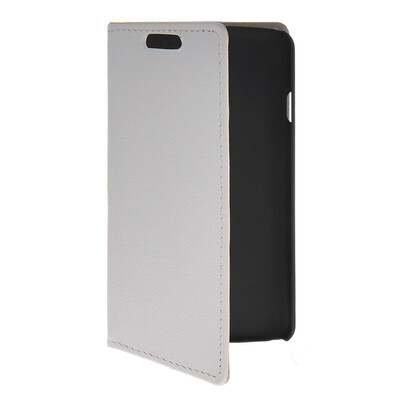 

MOONCASE Slim Leather Side Flip Wallet Card Holder Pouch with Kickstand Shell Back Case Cover for LG F70 White