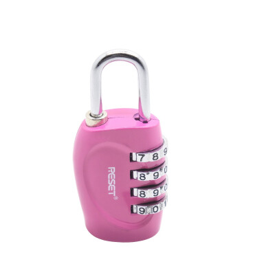 

RESET New 4 Digit Combination Padlock Codes for Travel Bag Suit Case Lockers Gym Bike Locks - Black Pink Green&Silver Locks