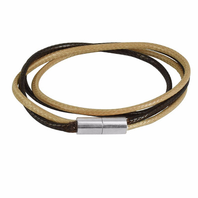 

Multi-Layer Thin WAX CORD Bracelet Magnetic Clasp
