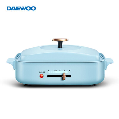 

Daewoo DAEWOO multi-function wonderful kitchen pot home separate frying pan smokeless electric oven hot pot one pot non-stick S9 tea card blue