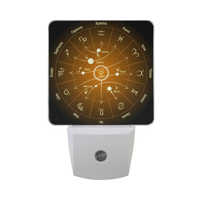 

ALAZA Constellation LED Night Light With Smart Dusk To Dawn SensorZodiac Circle1 Plug In Night Light
