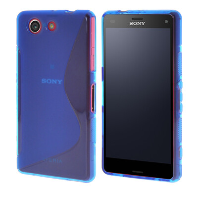 

MOONCASE  - Line Soft Silicone Gel TPU Flexible Shell Protective Case Cover for Sony Xperia Z4 Compact (Mini) Blue