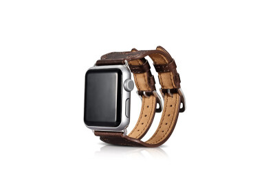 

Brown Coffee Retro Genuine Leather Watch Strap for Apple Watch Band Metal Buckle Bracelet for iWatch Wristband 38mm