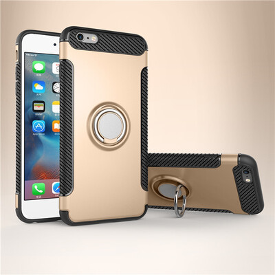 

Fecoprior Back Cover For iPhone SE 5S 5 iPhone5S Case Car Holder Stand Hard PC Silicon Ring Suction Bracket Celulars