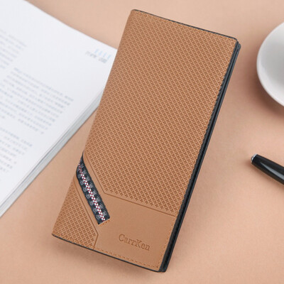 

Korean casual men wallet long multi function wallet ribbon webbed Wallet