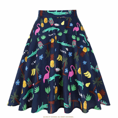 

Design Floral Skirt Women High Waist Plus Size Summer Skirts