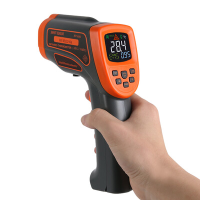 

Xima AT1650 infrared thermometer high temperature -501650 °C color screen high precision industrial temperature gun