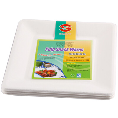 

Jingdong supermarket Pisces disposable pulp tableware 6 inch square tray trumpet 30 loaded P201
