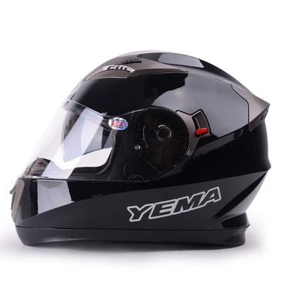 

Yema (YEMA) 829 Мотоциклетный шлем Мужской полный обложка Летний двойной объектив Полный шлем Женский электрический шлем безопасности Шлем безопасности Четыре сезона Код Черный
