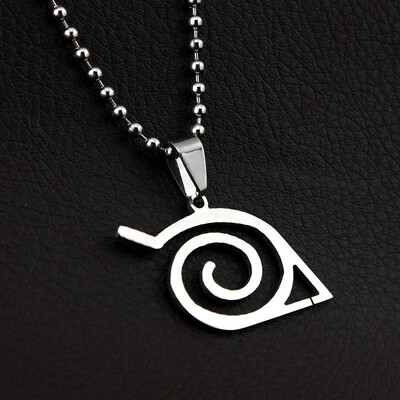 

New Super Heroes Anime Necklace Stainless Titanium Steel Silver Pendant Necklace KONOHA