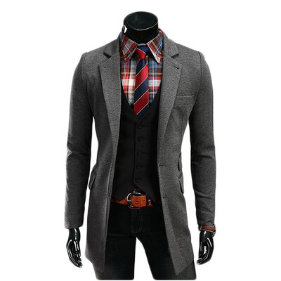 

Zogaa Winter New Mens Suit Slim Long