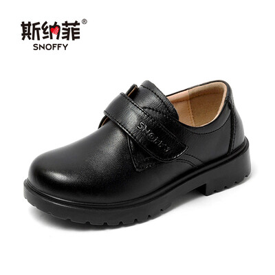 

Snaf childrens shoes boys leather shoes suede leather 2018 autumn new black four seasons students performance shoes leather childrens shoes 18818 black 37