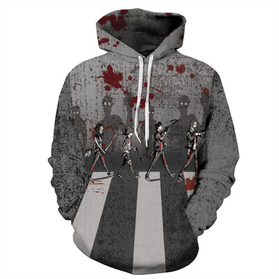 

QYDM-317 Mens Hoodie 3D Printed Women Pullover Sweater
