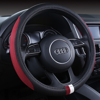 

YooCar car steering wheel cover four seasons universal steering wheel set car with handle black&red medium